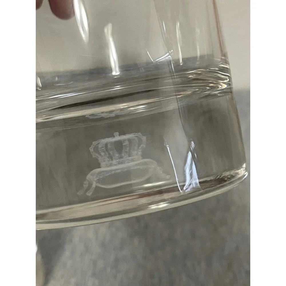 Crown Royal Rocks Glasses Unisex OS Clear Excellent Etched Lowball Whiskey Set 2
